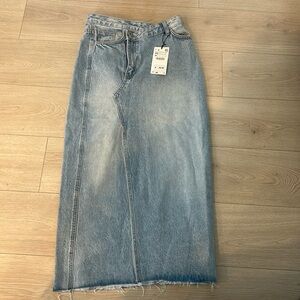 New with tags Zara long denim skirt